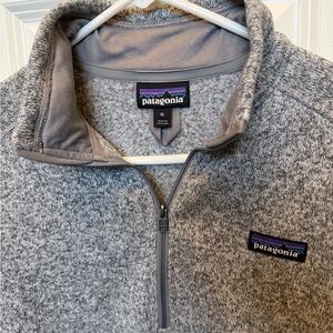 Patagonia Gray Quarter-Zip Fleece Pullover